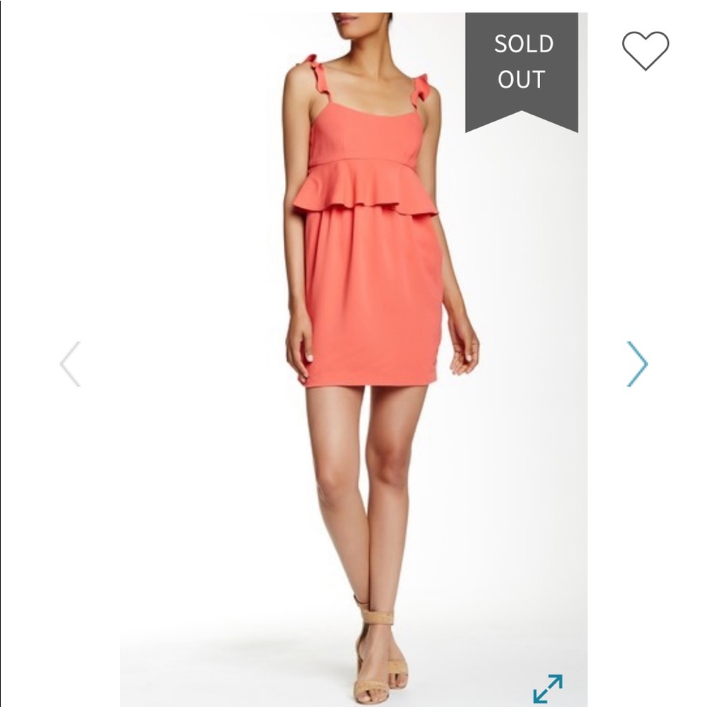 Rachel Zoe Orange peplum dress